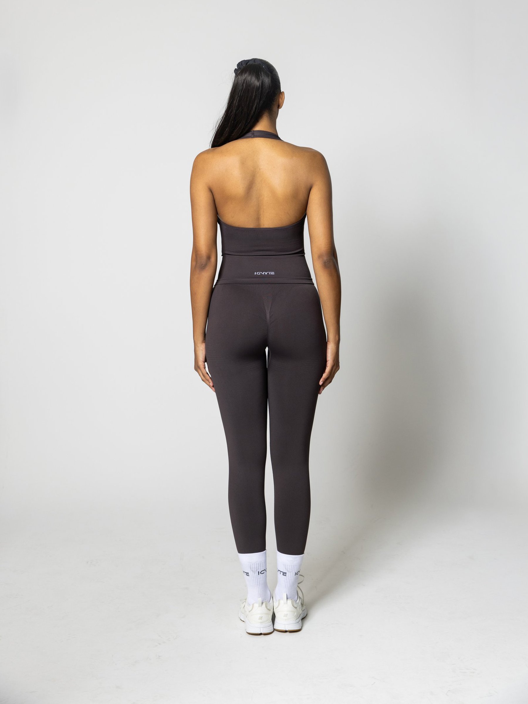 Aura Halter Top in Espresso — gallery view