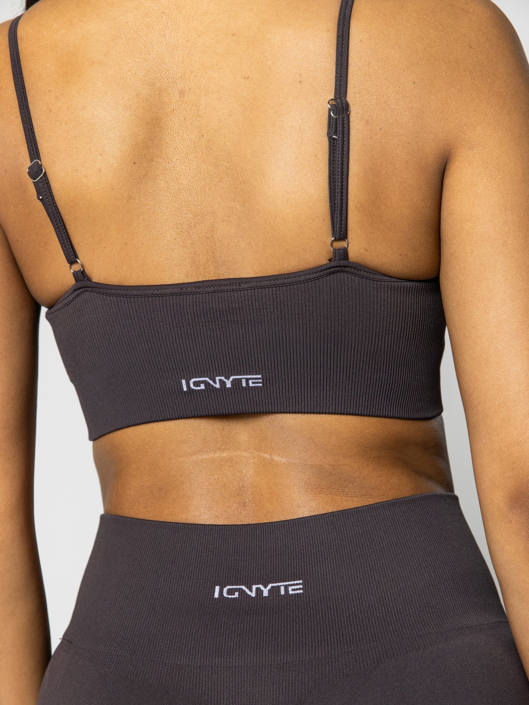 Seamless Sports Bra in Espresso — gallery view