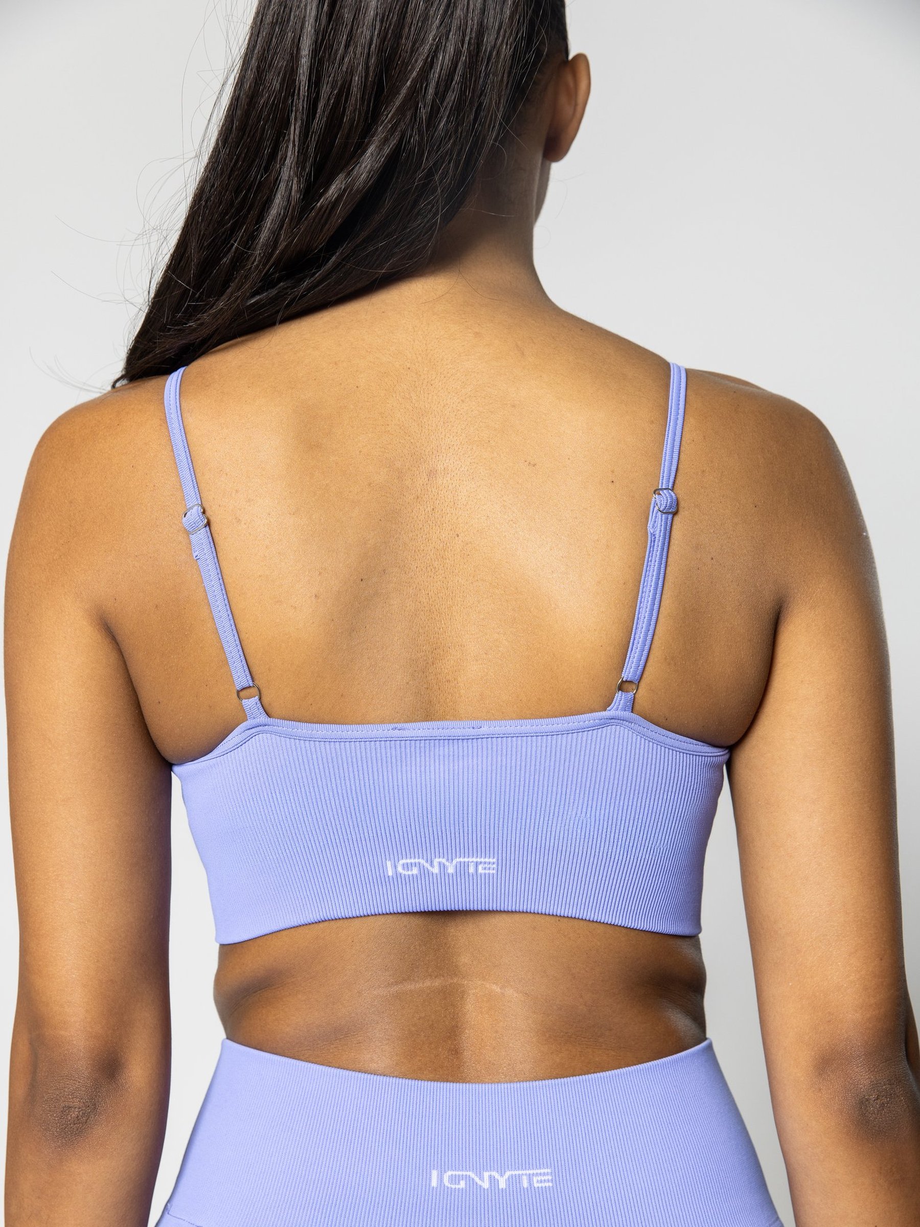 Seamless Sports Bra in Jacaranda — gallery view