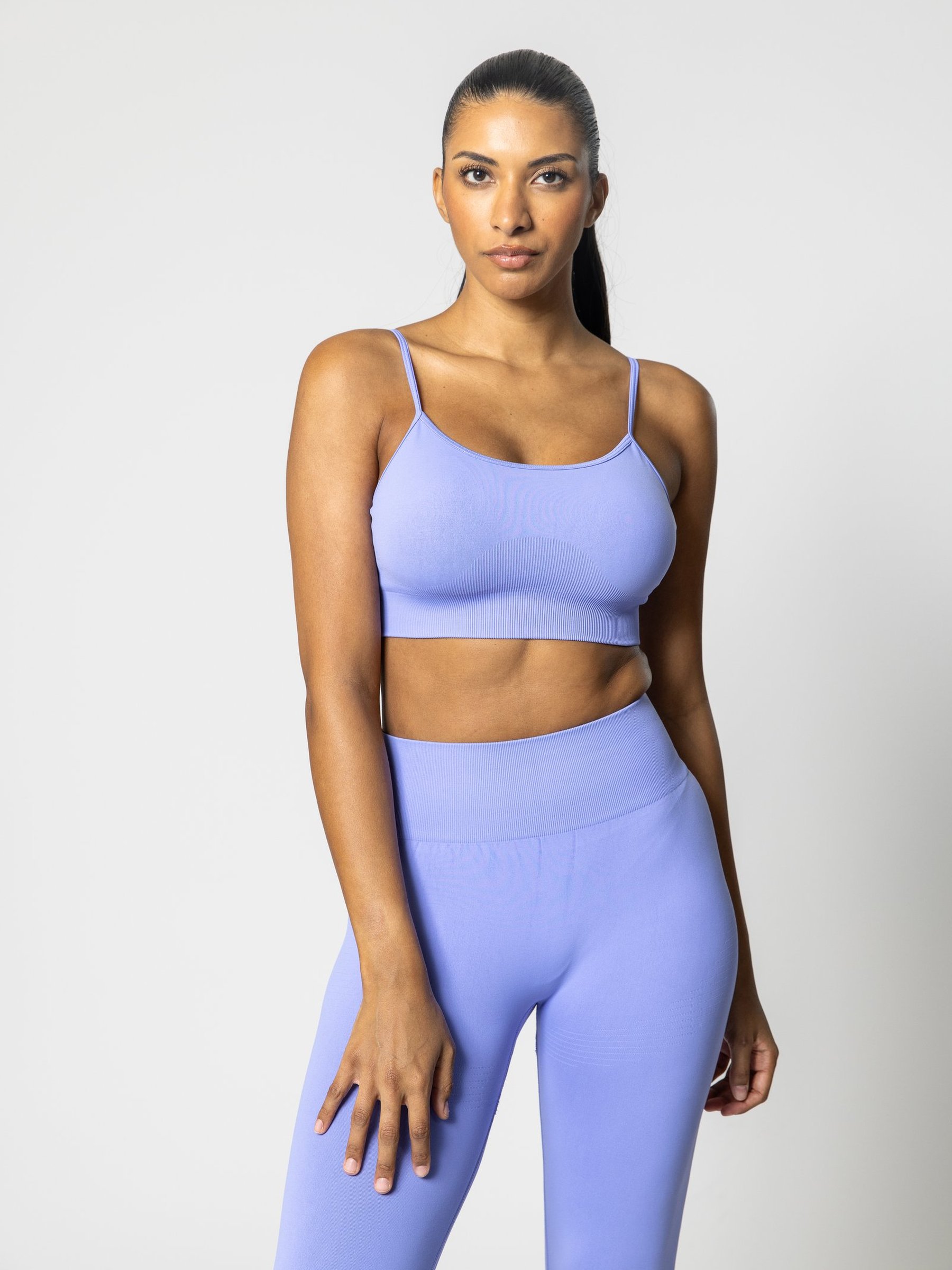 Seamless Sports Bra in Jacaranda — gallery view