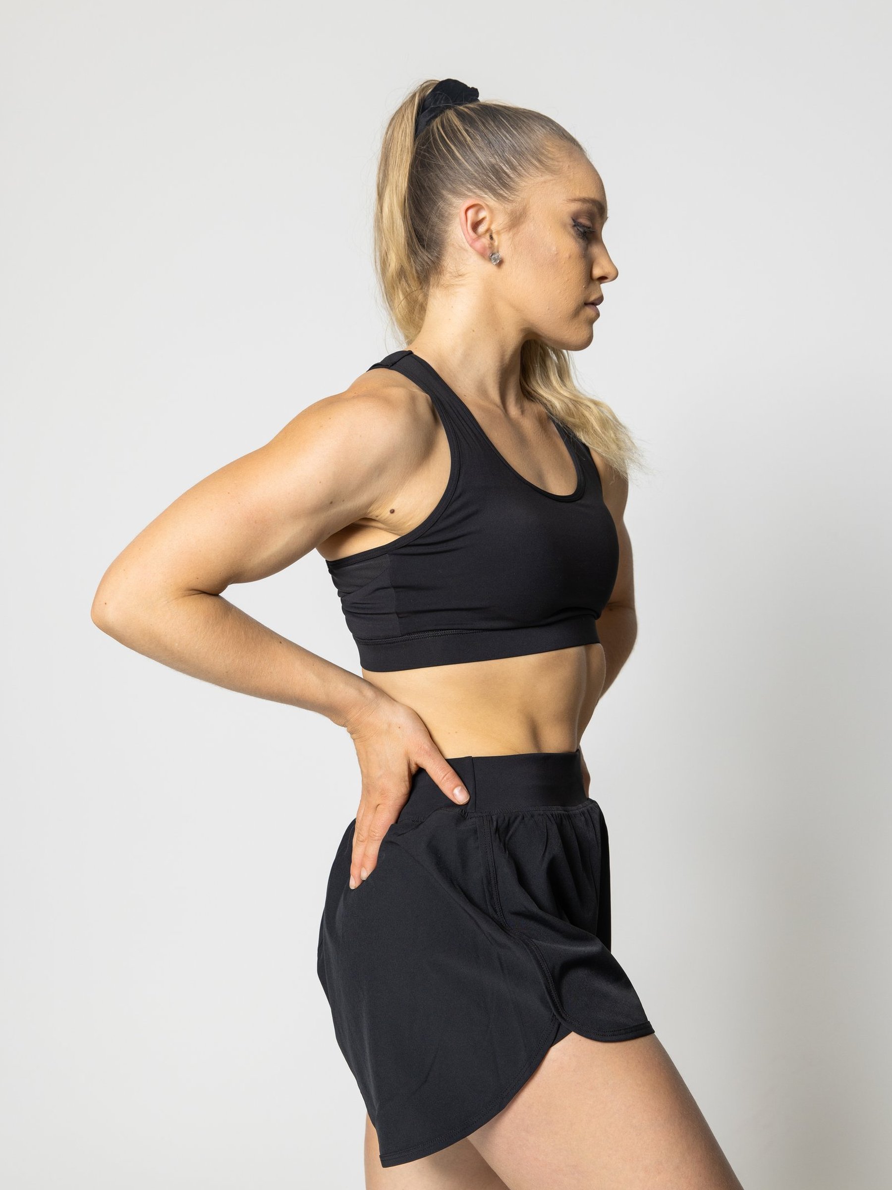 Motion Sports Bra in Black — gallery view