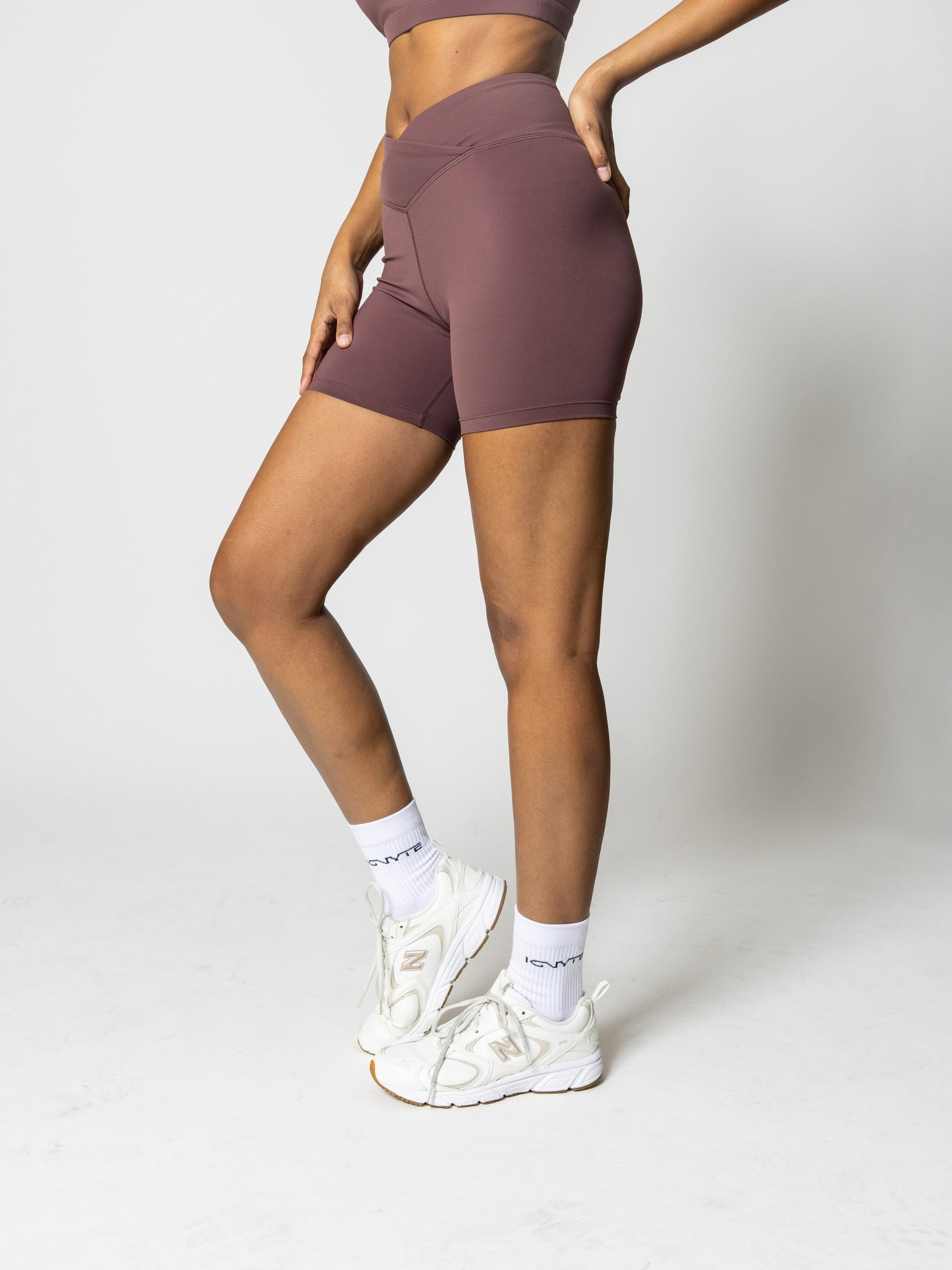 Sculpt Shorts in Mauve — gallery view
