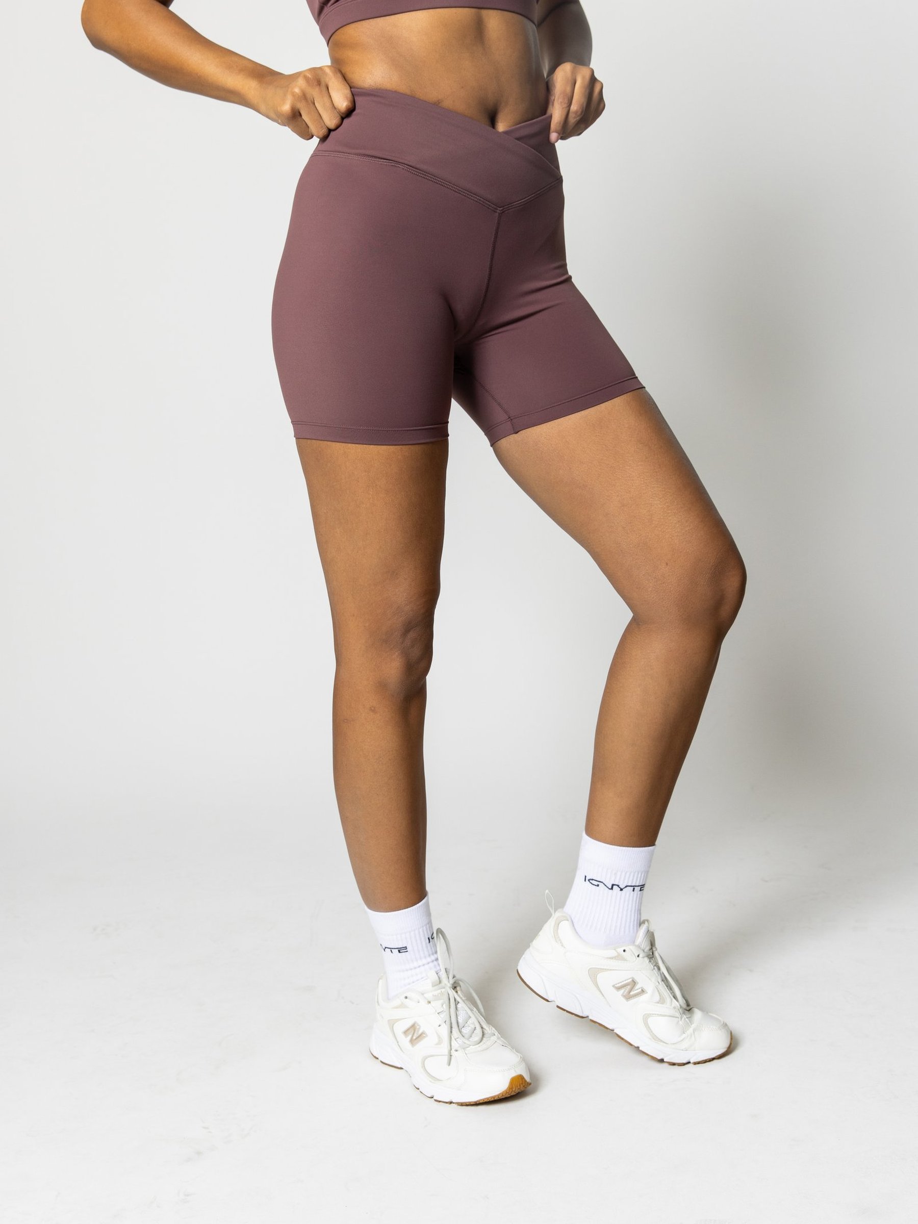 Sculpt Shorts in Mauve — gallery view